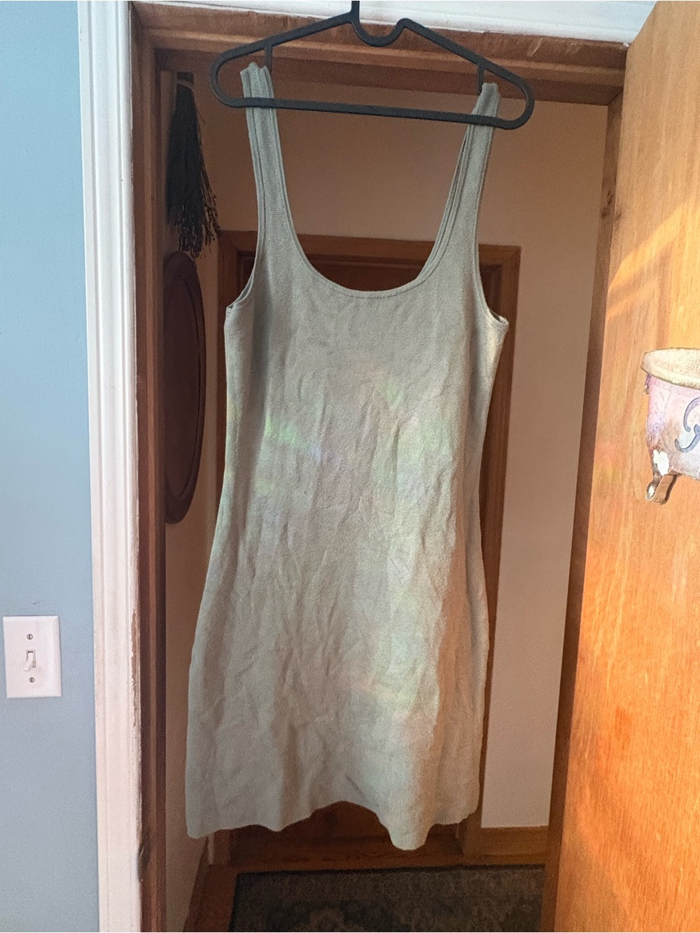 Abercrombie & Fitch Sage Green Knit Tank Dress